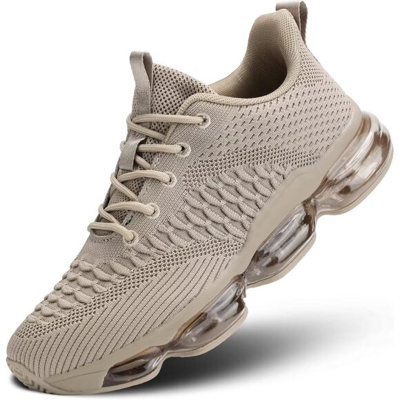Men's Khaki Running Shoes Fashion Casual Walking Tennis Sneakers Trail Sport Gym